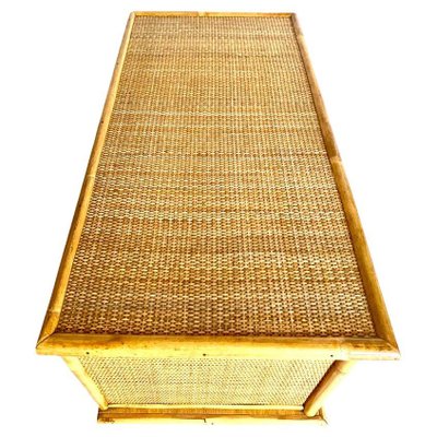 Bamboo Chest in Rattan and Wood, Italy, 1970s-TOI-1811224