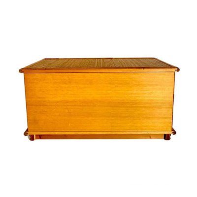 Bamboo Chest in Rattan and Wood, Italy, 1970s-TOI-1811224