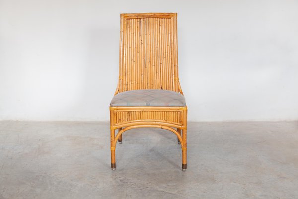 Bamboo Dining Chairs, Italy, 1970s, Set of 6-KL-1232273