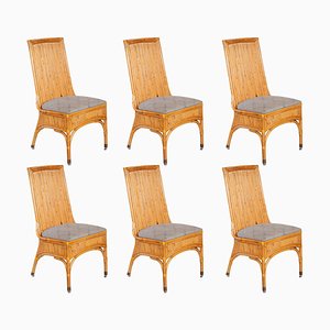 Bamboo Dining Chairs, Italy, 1970s, Set of 6-KL-1232273