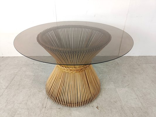 Bamboo Dining Table, 1980s-IRH-1796382