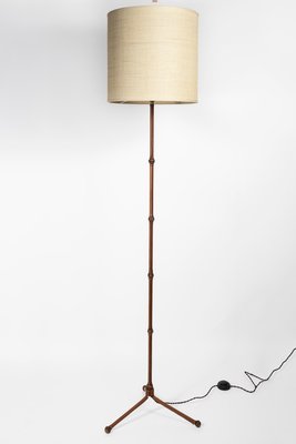 Bamboo Floor Lamp by Jacques Adnet, 1950s-VRR-570570