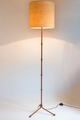 Bamboo Floor Lamp by Jacques Adnet, 1950s-VRR-570570