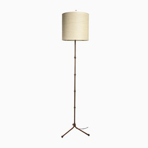 Bamboo Floor Lamp by Jacques Adnet, 1950s-VRR-570570