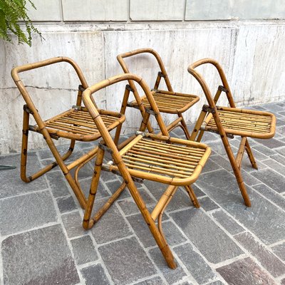 Bamboo Folding Chair from Dal Vera, Italy, 1950s-BVG-1377412