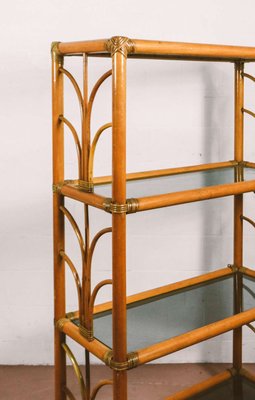 Bamboo Furniture with Glass Shelves-MNF-1066692