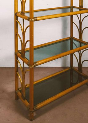 Bamboo Furniture with Glass Shelves-MNF-1066688