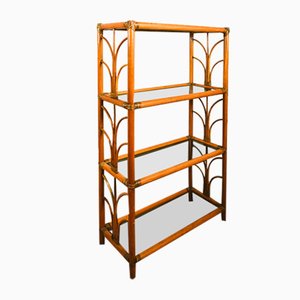 Bamboo Furniture with Glass Shelves-MNF-1066688