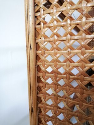 Bamboo Glass & Rattan Arch Bookcase, 1970-UIW-1134227