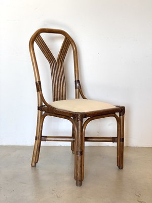 Bamboo & Leather Chairs from McGuires, Set of 6-NPC-1541523