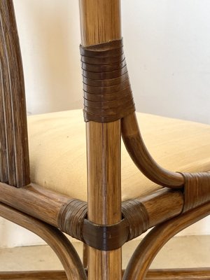 Bamboo & Leather Chairs from McGuires, Set of 6-NPC-1541523