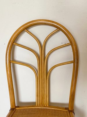 Bamboo & Leather Dining Chairs, 1970s, Set of 2-NPC-1329157