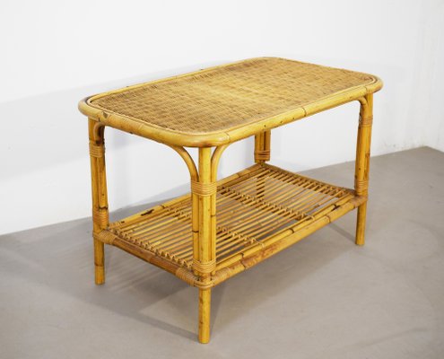 Bamboo Living Room Table, Italy, 1960s-AOL-1800139