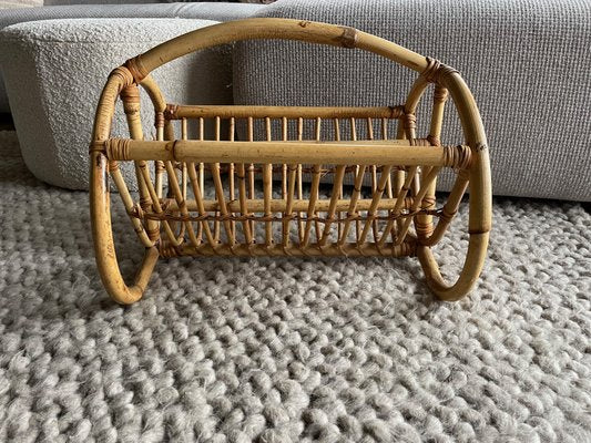 Bamboo Magazine Rack, 1960s-QJM-1436392