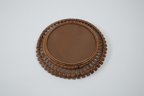 Bamboo Mirror attributed to Olaf Von Bohr, 1950s