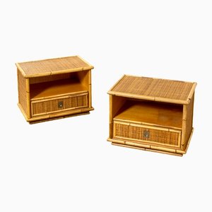 Bamboo Nightstands from Vivai del Sud, 1960s, Set of 2-FWM-1442139