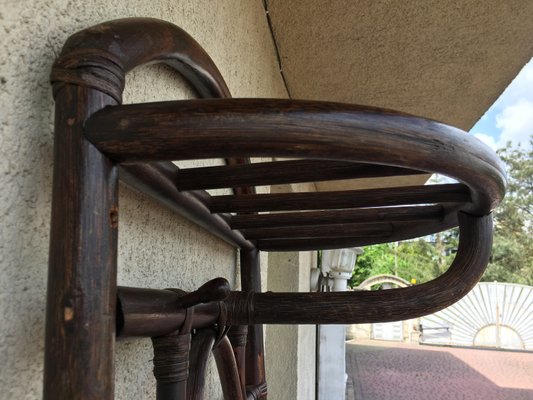 Bamboo & Rattan Coat Hanger, 1970s