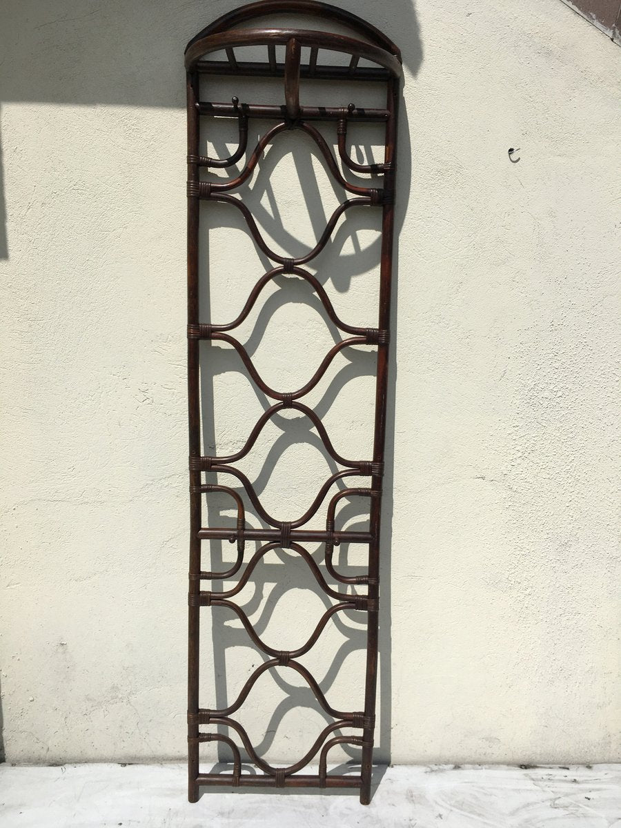 Bamboo & Rattan Coat Hanger, 1970s