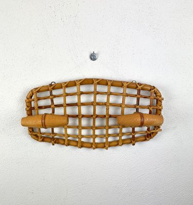 Bamboo & Rattan Coat Rack Hanger by Olaf Von Bohr, Italy, 1950s-LYQ-1171318