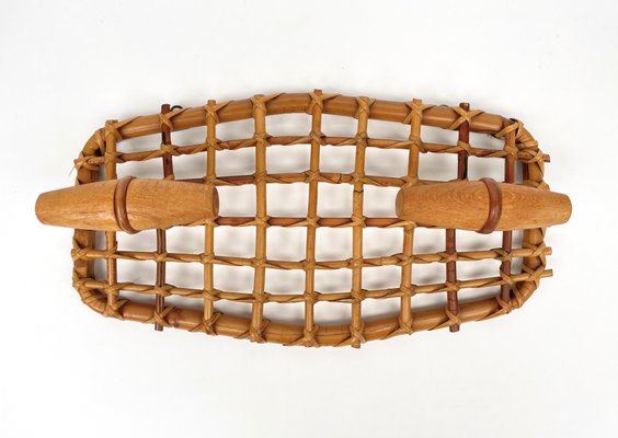 Bamboo & Rattan Coat Rack Hanger by Olaf Von Bohr, Italy, 1950s-LYQ-1171318