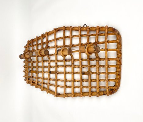 Bamboo & Rattan Coat Rack Hanger by Olaf Von Bohr, Italy, 1950s-LYQ-1171233