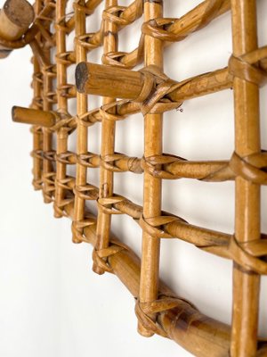 Bamboo & Rattan Coat Rack Hanger by Olaf Von Bohr, Italy, 1950s-LYQ-1171233