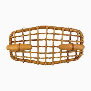 Bamboo & Rattan Coat Rack Hanger by Olaf Von Bohr, Italy, 1950s-LYQ-1171318