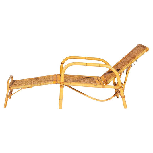 Bamboo & Rattan Easy Chair, Italy, 1960s