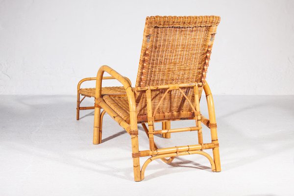 Bamboo & Rattan Easy Chair, Italy, 1960s-KL-1425824