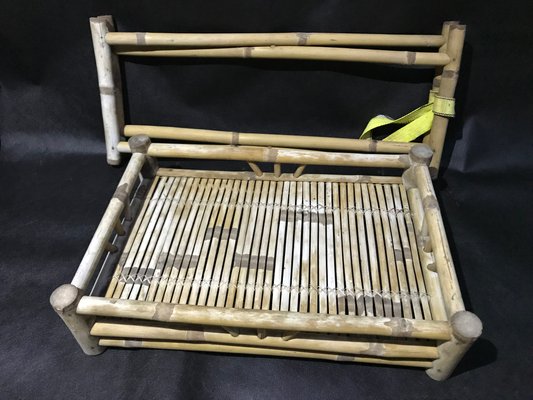 Bamboo & Rattan Foldable Coffee Table With Tray, 1970s.-WQQ-1180571