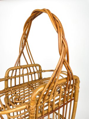 Bamboo & Rattan Serving Bar Cart, France, 1960s-LYQ-1171449