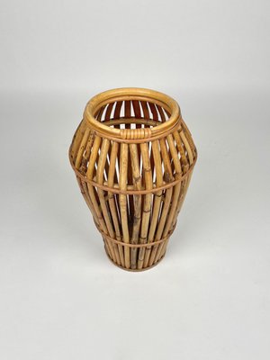 Bamboo & Rattan Umbrella Stand, Italy, 1960s-LYQ-1171310