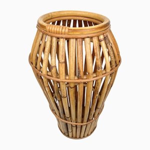 Bamboo & Rattan Umbrella Stand, Italy, 1960s-LYQ-1171310