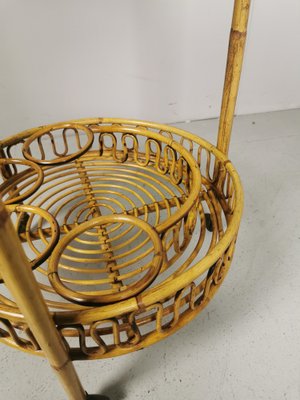 Bamboo Rattan Wicker Trolley, 1950s-PRS-949659