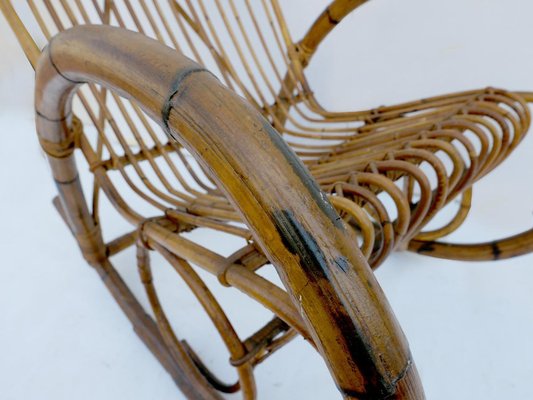 Bamboo Rocking Chair, 1960s-CGZ-1789644