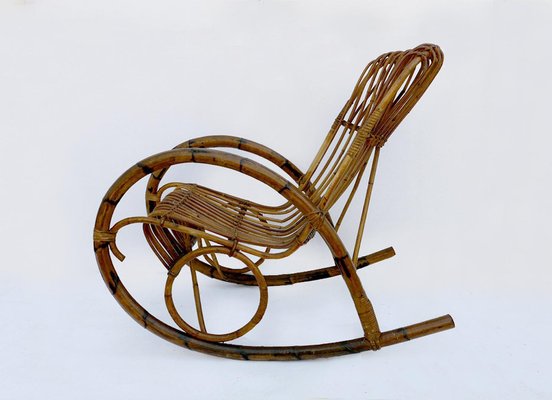 Bamboo Rocking Chair, 1960s-CGZ-1789644