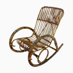 Bamboo Rocking Chair, 1960s-CGZ-1789644