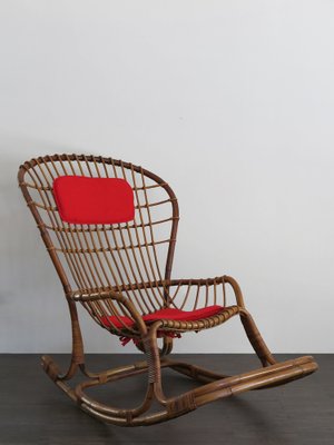 Bamboo Rocking Chair by Haruki Miyajima, 1960s-CC-1529660