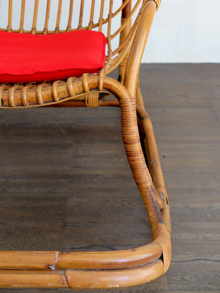 Bamboo Rocking Chair by Haruki Miyajima, 1960s