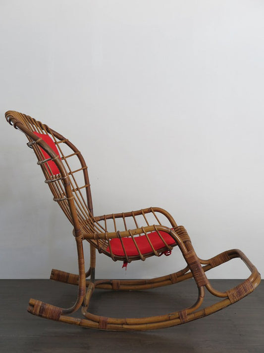 Bamboo Rocking Chair by Haruki Miyajima, 1960s