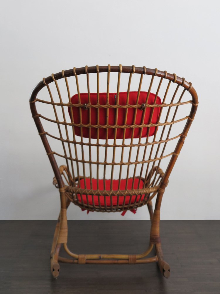 Bamboo Rocking Chair by Haruki Miyajima, 1960s