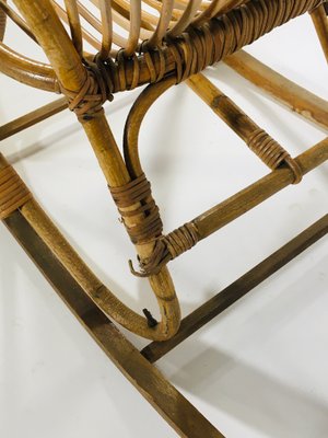 Bamboo Rocking Chair, France, 1960s-XXA-638840