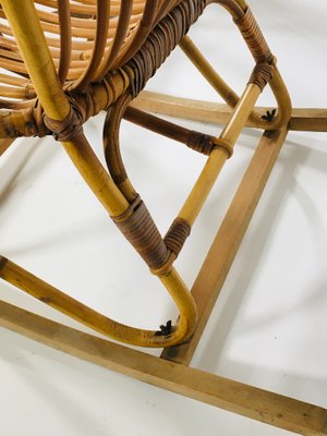 Bamboo Rocking Chair, France, 1960s-XXA-638840