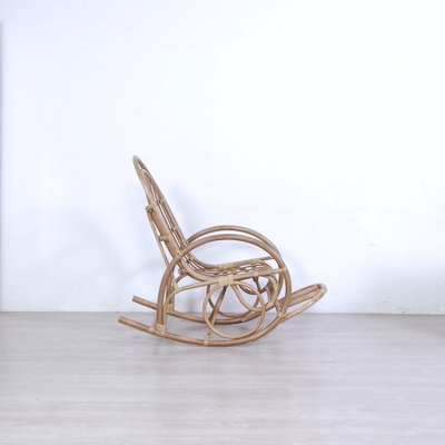 Bamboo Rocking Chair, Italy, 1970s-XSG-1719098