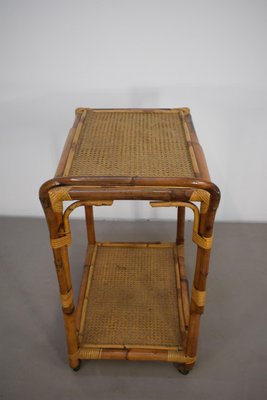 Bamboo Serving Trolley, Italy, 1960s-AOL-1359634