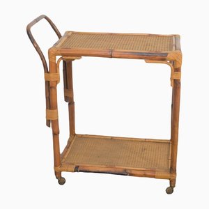 Bamboo Serving Trolley, Italy, 1960s-AOL-1359634