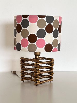 Bamboo Table Lamp in Brass from Maison Jansen, 1970s-VNE-1816866