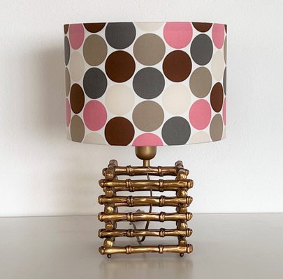 Bamboo Table Lamp in Brass from Maison Jansen, 1970s-VNE-1816866