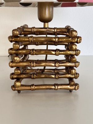 Bamboo Table Lamp in Brass from Maison Jansen, 1970s-VNE-1816866