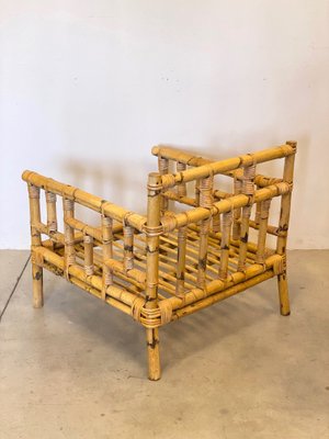 Bamboo & Wicker Armchairs, 1970s , Set of 2-NPC-1285322